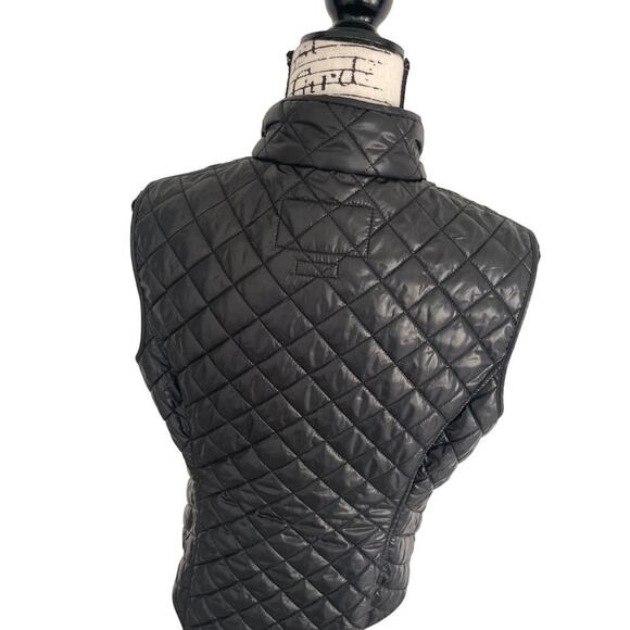 VAN HEUSEN PUFFER VEST MEN INSIDE POCKETS Sz L BLACK MOCK NECK COZZY VERSATILE - Picture 13 of 16